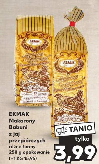 Kaufland EKMAK Makarony Babuni z jaj przepiórczych 250 g oferta
