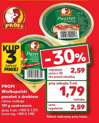 Kaufland PROFI Wielkopolski pasztet z drobiem 131 g oferta