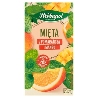 Rossmann Herbapol herbatka ziołowo-owocowa mięta z pomarańczą i mango 30 g (20 x 1,5 g) oferta