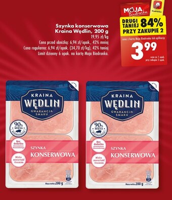 Biedronka Szynka kraina wędlin oferta