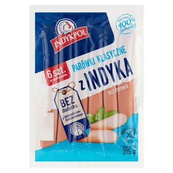 Auchan Indykpol parówki klasyczne z indyka 215 g (6 sztuk) oferta
