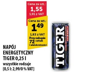 Eurocash NAPÓJ ENERGETYCZNY TIGER 0,25 l oferta