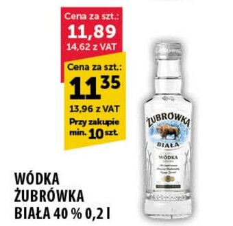 Eurocash WÓDKA ŻUBRÓWKA BIAŁA 40 % 0,2 l oferta