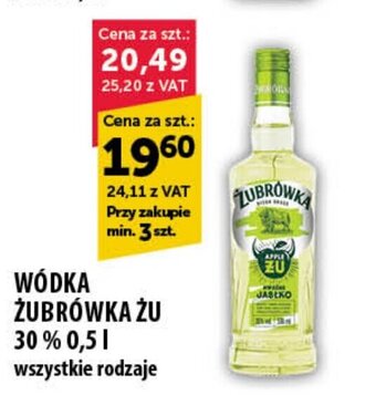 Eurocash WÓDKA ŻUBRÓWKA ŻU 30 % 0,5 l oferta
