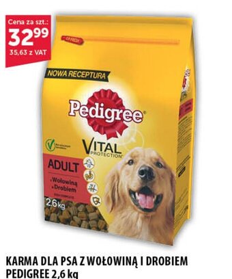 Eurocash KARMA DLA PSA Z WOŁOWINĄ I DROBIEM PEDIGREE 2,6 kg oferta