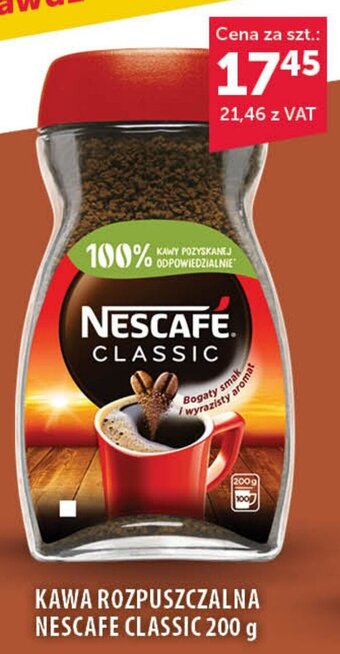 Eurocash KAWA ROZPUSZCZALNA NESCAFE CLASSIC 200 g oferta