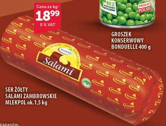 Eurocash SER ŻÓŁTY SALAMI ZAMBROWSKIE MLEKPOL ok. 1,5 kg oferta