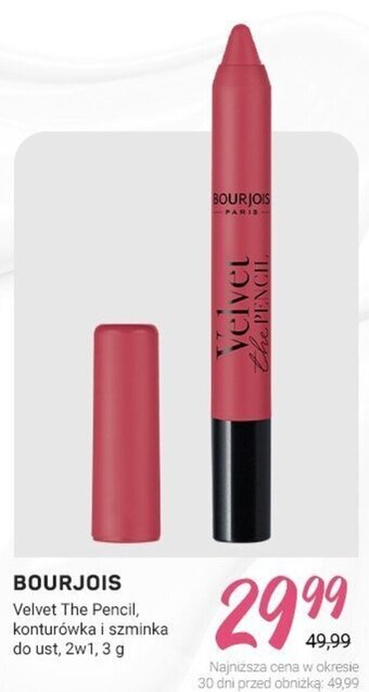 BOURJOIS Velvet The Pencil, konturówka i szminka do ust, 2w1, 3 g