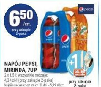 Stokrotka NAPÓJ PEPSI, MIRINDA, 7UP 2x1,5 l oferta