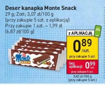 Stokrotka Deser kanapka Monte Snack 29 g oferta