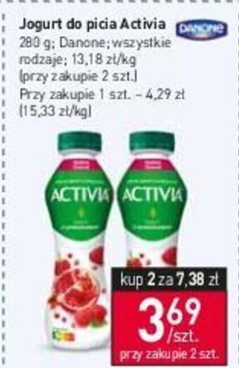 Stokrotka Jogurt do picia Activia 280 g oferta