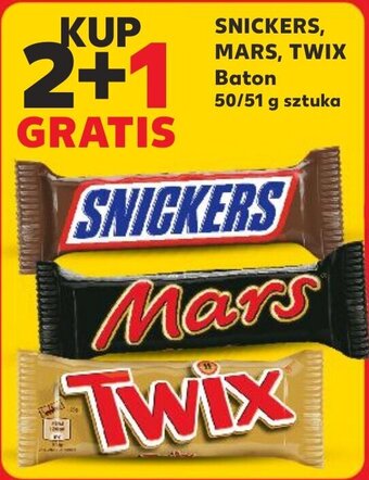 Kaufland SNICKERS, MARS, TWIX Baton 50/51 g oferta