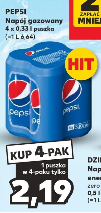 Kaufland PEPSI Napój gazowany 0,33 l oferta