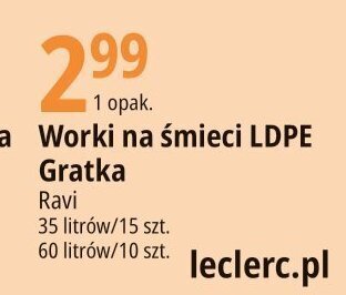 E.Leclerc Worki na smieci 35 l oferta