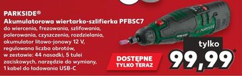 PARKSIDE Akumulatorowa wiertarko-szlifierka PFBSC7