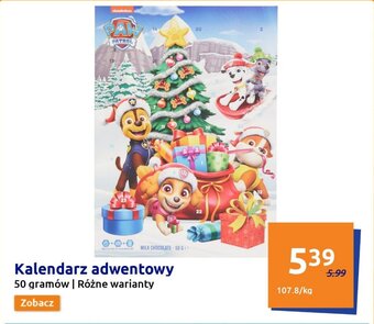 Action Kalendarz adwentowy 50 gramów Różne warianty oferta