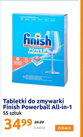 Action Tabletki do zmywarki Finish Powerball All-in-1 55 sztuk oferta