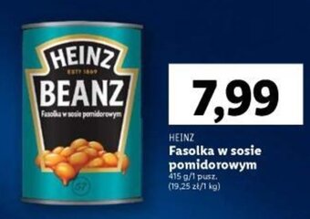 Lidl HEINZ Fasolka w sosie pomidorowym 415 g oferta