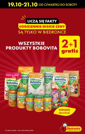 Biedronka WSZYSTKIE PRODUKTY BOBOVITA oferta
