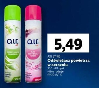 Lidl AIR BY W5 Odświeżacz powietrza w aerozolu 300 ml oferta