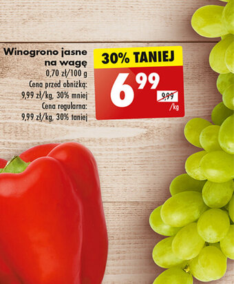 Biedronka Winogrono jasne 1 kg oferta