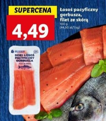 Lidl Łosoś pacyficzny gorbusza, filet ze skórą 100 g oferta