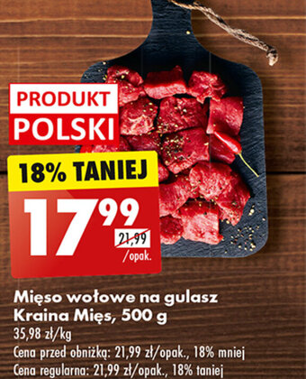 Biedronka Mięso wołowe na gulasz Kraina Mięs, 500 g oferta