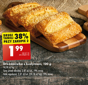 Biedronka Drożdżówka z budyniem, 120 g oferta