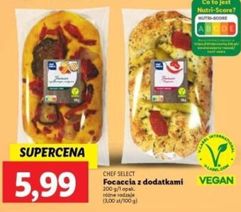 Lidl CHEF SELECT Focaccia z dodatkami 200 g oferta