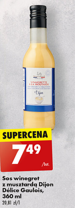 Biedronka Sos winegret z musztardą Dijon Délice Gaulois, 360 ml oferta