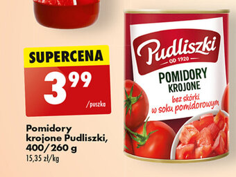 Biedronka Pomidory krojone Pudliszki, 400/260 g oferta