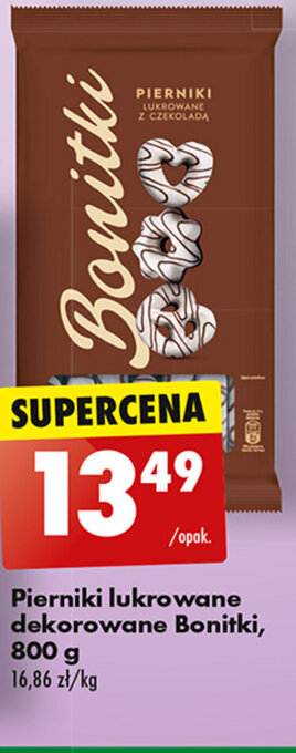 Biedronka Pierniki lukrowane dekorowane Bonitki, 800 g oferta