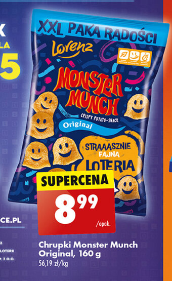 Biedronka Chrupki Monster Munch Original, 160 g oferta