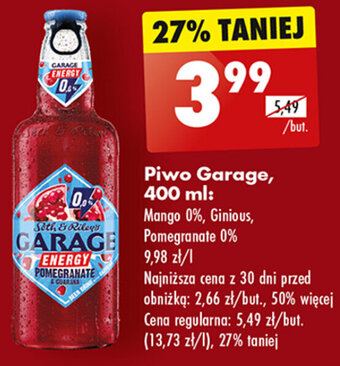 Biedronka Piwo Garage, 400 ml: oferta