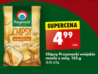 Biedronka Chipsy Przysnacki wiejskie masło z solą, 135 g oferta
