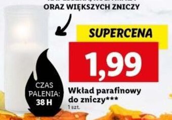 Lidl Wkład parafinowy do zniczy oferta