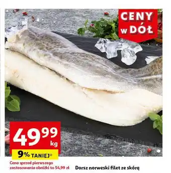 Auchan Dorsz norweski filet ze skórą oferta