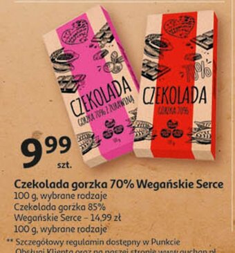 Auchan Czekolada gorzka 70% z żurawiną oferta