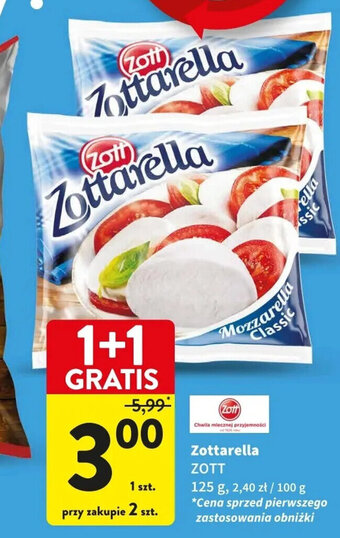 Intermarche Zottarella Zott 125g oferta