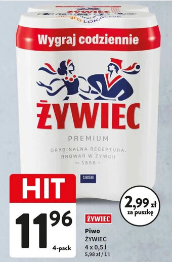 Intermarche Piwo ŻYWIEC 4 x 0,5 l oferta