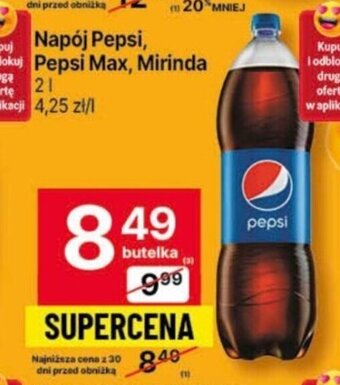 Delikatesy Centrum Napój Pepsi Pepsi Max Mirinda 2l oferta