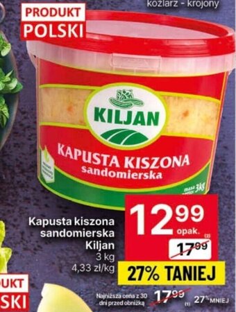 Delikatesy Centrum Kapusta kiszona sandomierska Kiljan 3kg oferta