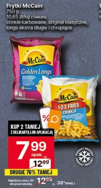 Delikatesy Centrum Frytki McCain 750 g oferta