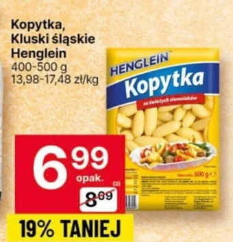 Delikatesy Centrum Kopytka Kluski śląskie HENGLEIN 400-500g oferta