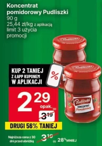 Delikatesy Centrum Koncentrat pomidorowy Pudliszki 90g oferta