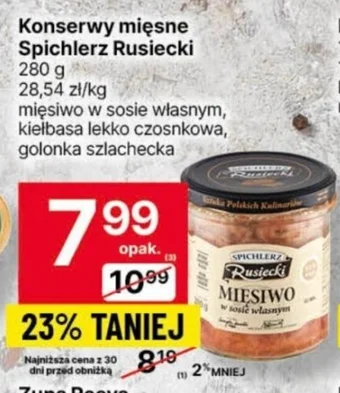 Konserwy mięsne Spichlerz Rusiecki 280 g