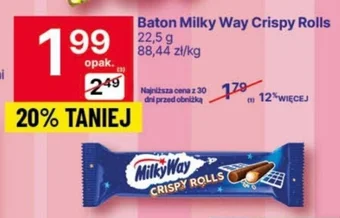Delikatesy Centrum Baton Milky Way Crispy Rolls 22,5g oferta