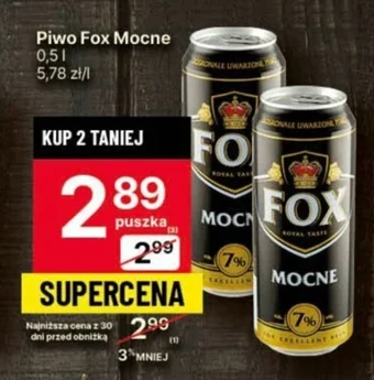 Delikatesy Centrum Piwo Fox Mocne 0,5l oferta