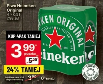 Delikatesy Centrum Piwo Heineken Original 0,5l oferta