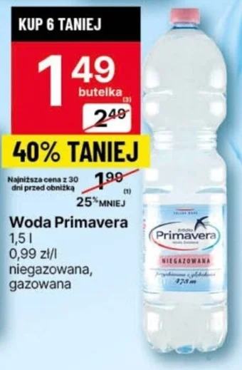 Delikatesy Centrum Woda Primavera 1.5l oferta